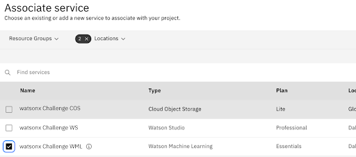 Associate Service Page